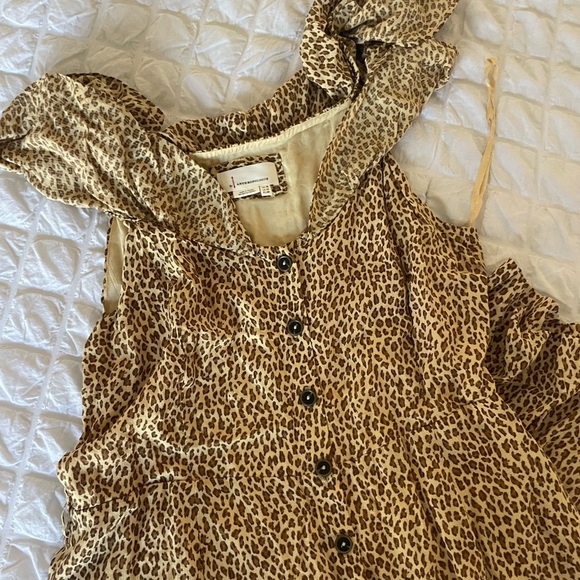By Anthropologie Bolano leopard ruffle midi dress - Picture 6 of 14